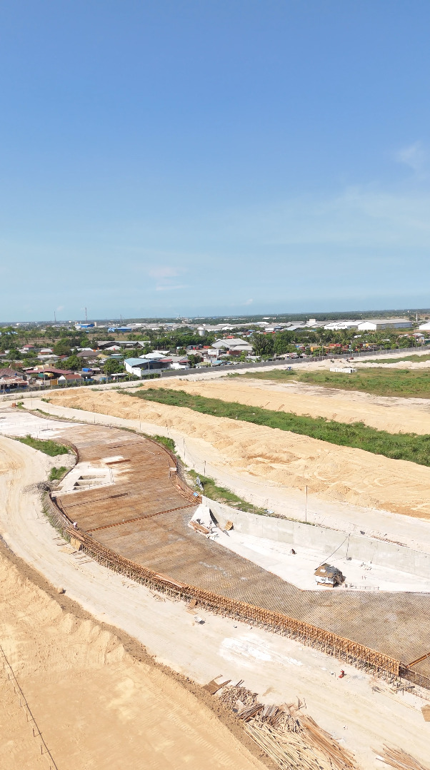 Proses pembangunan tiang Jewel Infinity